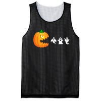 Funny Halloween Pumpkin Eating Ghost Gamer Mesh Reversible Basketball Jersey Tank