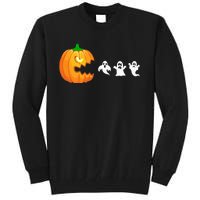 Funny Halloween Pumpkin Eating Ghost Gamer Tall Sweatshirt