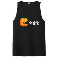 Funny Halloween Pumpkin Eating Ghost Gamer PosiCharge Competitor Tank