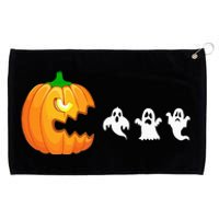 Funny Halloween Pumpkin Eating Ghost Gamer Grommeted Golf Towel