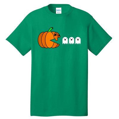 Funny Halloween Pumpkin Eating Ghost Gamer Tall T-Shirt