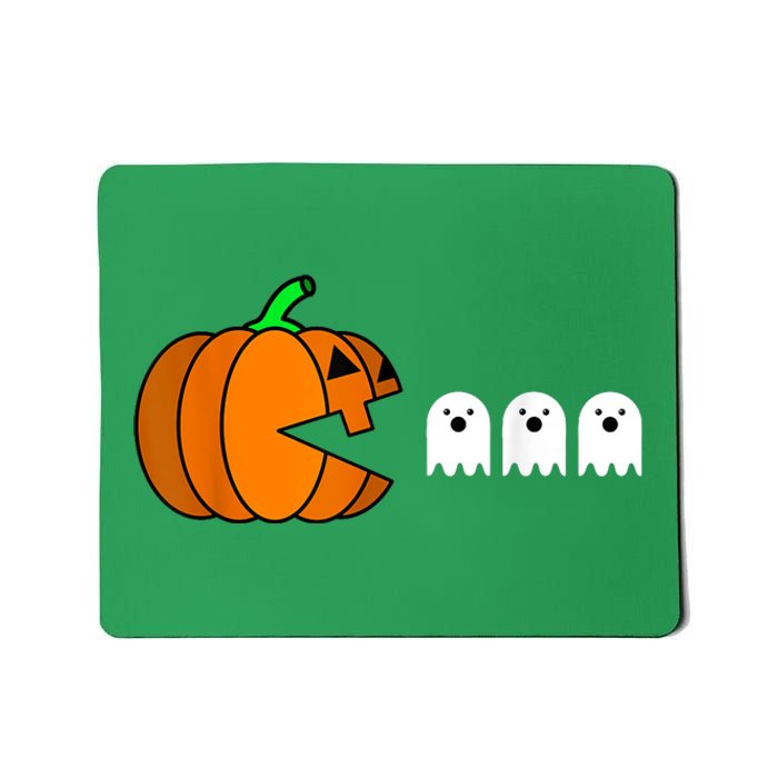 Funny Halloween Pumpkin Eating Ghost Gamer Mousepad