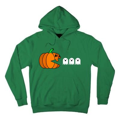 Funny Halloween Pumpkin Eating Ghost Gamer Tall Hoodie