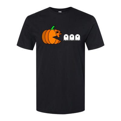 Funny Halloween Pumpkin Eating Ghost Gamer Softstyle CVC T-Shirt