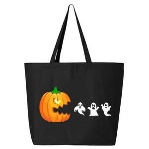 Funny Halloween Pumpkin Eating Ghost Gamer 25L Jumbo Tote