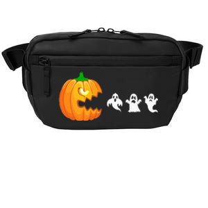 Funny Halloween Pumpkin Eating Ghost Gamer Crossbody Pack