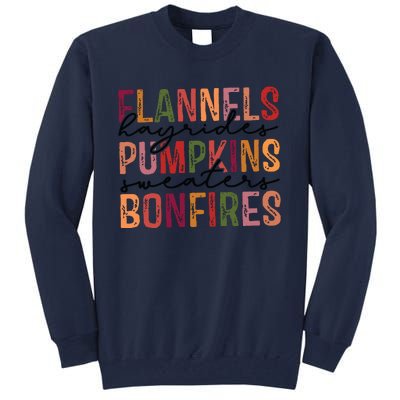 Flannels Hayrides Pumpkin Pumpkin Spice Season Tall Sweatshirt