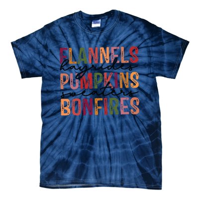 Flannels Hayrides Pumpkin Pumpkin Spice Season Tie-Dye T-Shirt