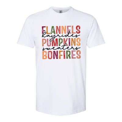 Flannels Hayrides Pumpkin Pumpkin Spice Season Softstyle® CVC T-Shirt