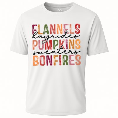 Flannels Hayrides Pumpkin Pumpkin Spice Season Cooling Performance Crew T-Shirt