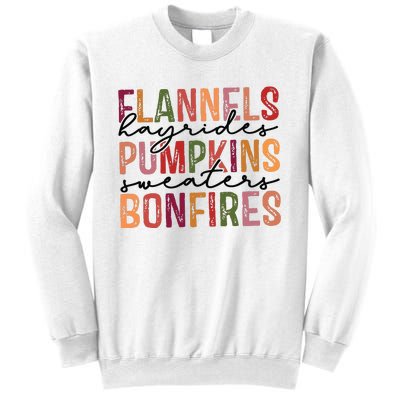 Flannels Hayrides Pumpkin Pumpkin Spice Season Sweatshirt