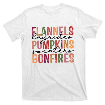 Flannels Hayrides Pumpkin Pumpkin Spice Season T-Shirt