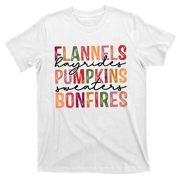 Flannels Hayrides Pumpkin Pumpkin Spice Season T-Shirt