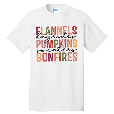 Flannels Hayrides Pumpkin Pumpkin Spice Season Tall T-Shirt