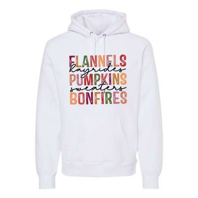 Flannels Hayrides Pumpkin Pumpkin Spice Season Premium Hoodie