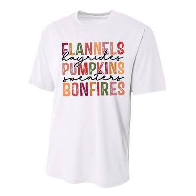 Flannels Hayrides Pumpkin Pumpkin Spice Season Performance Sprint T-Shirt