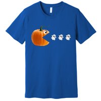 Funny Halloween Pumpkin Eating Ghosts Cute Gift Premium T-Shirt