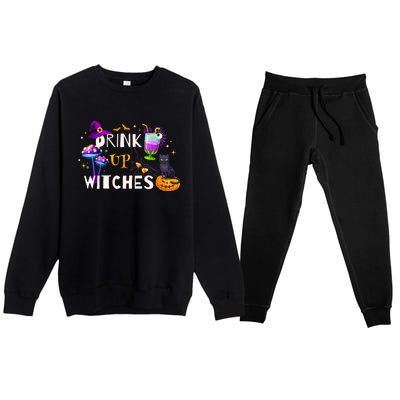 Funny Halloween Party Ing Witch Up Witches Gift Premium Crewneck Sweatsuit Set