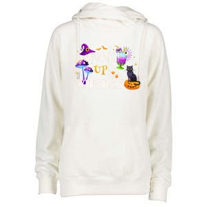 Funny Halloween Party Ing Witch Up Witches Gift Womens Funnel Neck Pullover Hood