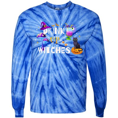 Funny Halloween Party Ing Witch Up Witches Gift Tie-Dye Long Sleeve Shirt