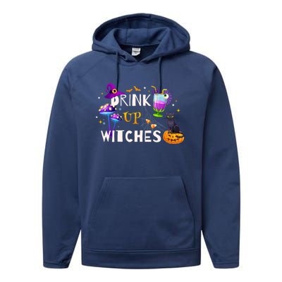 Funny Halloween Party Ing Witch Up Witches Gift Performance Fleece Hoodie