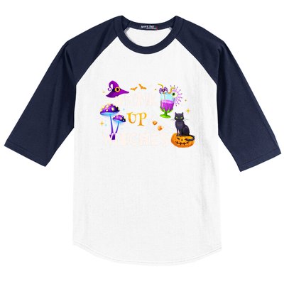 Funny Halloween Party Ing Witch Up Witches Gift Baseball Sleeve Shirt