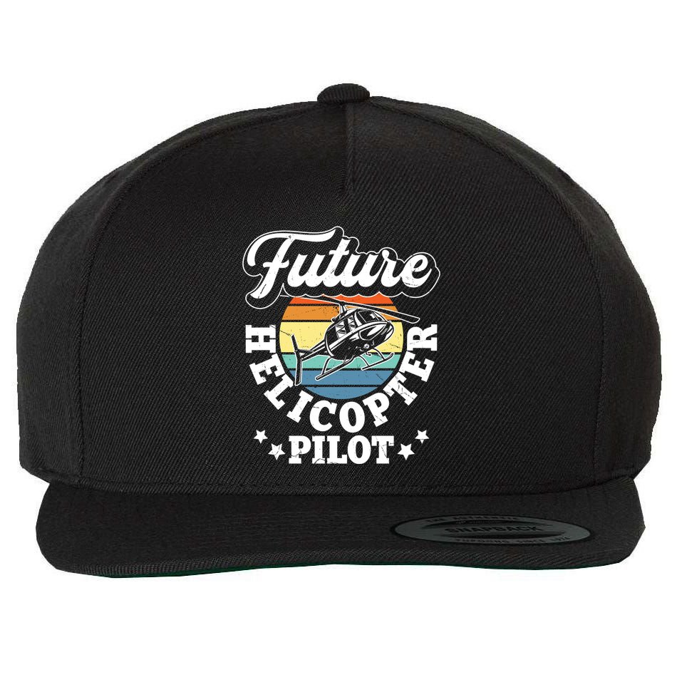 Future Helicopter Pilot Wool Snapback Cap