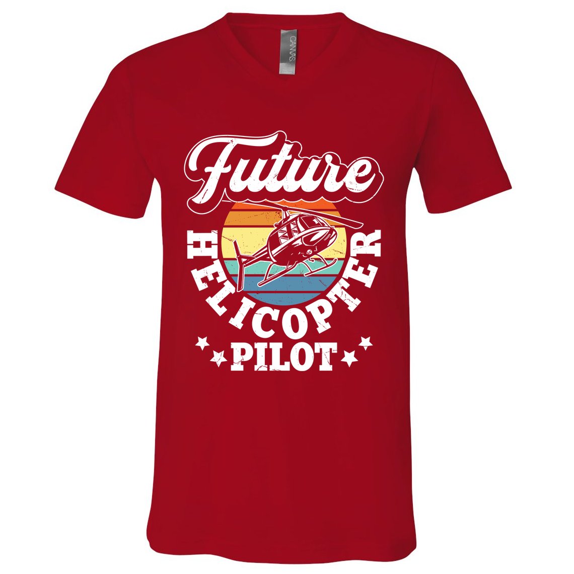 Future Helicopter Pilot V-Neck T-Shirt