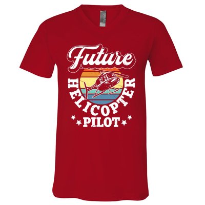 Future Helicopter Pilot V-Neck T-Shirt