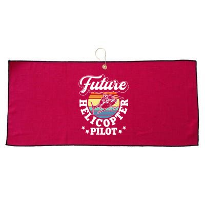 Future Helicopter Pilot Large Microfiber Waffle Golf Towel