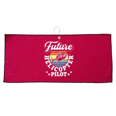 Future Helicopter Pilot Large Microfiber Waffle Golf Towel