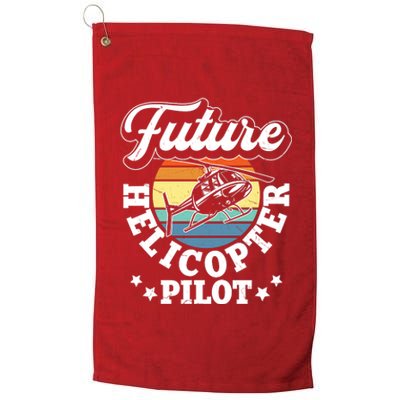 Future Helicopter Pilot Platinum Collection Golf Towel