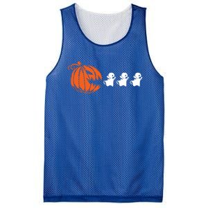 Funny Halloween Pumpkin Eating Ghost Gamer Meaningful Gift Mesh Reversible Basketball Jersey Tank