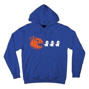 Funny Halloween Pumpkin Eating Ghost Gamer Meaningful Gift Tall Hoodie