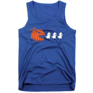 Funny Halloween Pumpkin Eating Ghost Gamer Meaningful Gift Tank Top