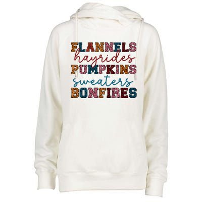 Flannels Hayrides Pumpkins Sweaters Bonfi Womens Funnel Neck Pullover Hood