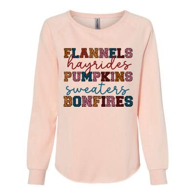 Flannels Hayrides Pumpkins Sweaters Bonfi Womens California Wash Sweatshirt