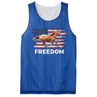 Freedom Horse Patriotic Horse American Flag Horseback Riding Great Gift Mesh Reversible Basketball Jersey Tank