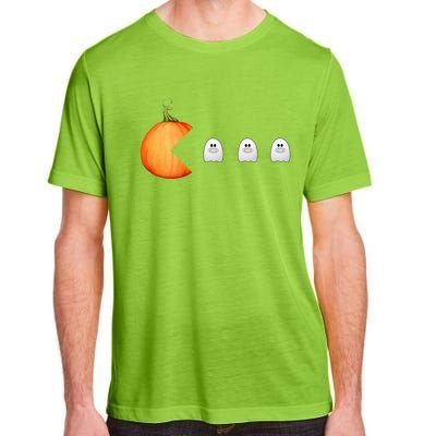 Funny Halloween Pumpkin Eating Ghost Mask Gift Adult ChromaSoft Performance T-Shirt