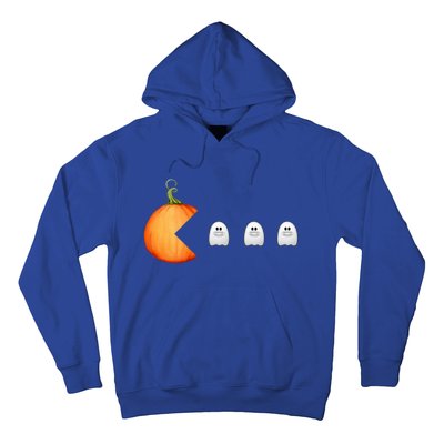 Funny Halloween Pumpkin Eating Ghost Mask Gift Hoodie