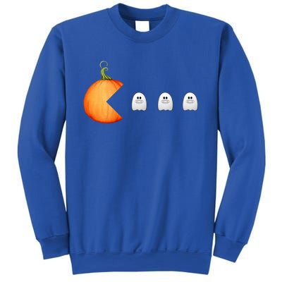 Funny Halloween Pumpkin Eating Ghost Mask Gift Sweatshirt