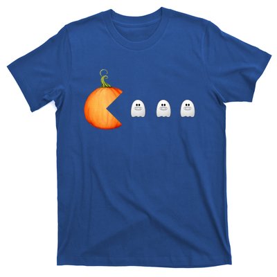 Funny Halloween Pumpkin Eating Ghost Mask Gift T-Shirt