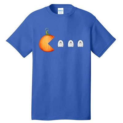 Funny Halloween Pumpkin Eating Ghost Mask Gift Tall T-Shirt