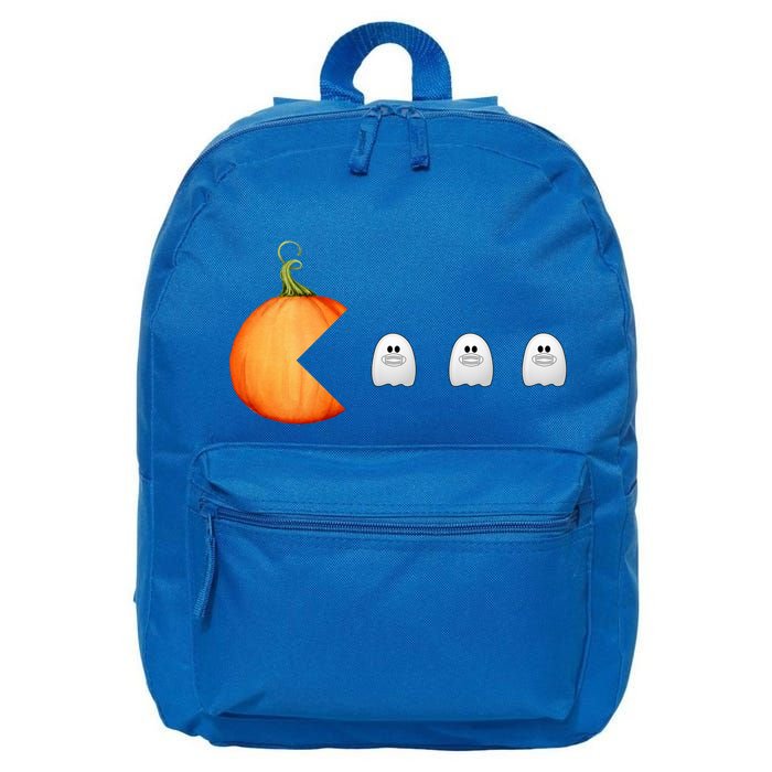 Funny Halloween Pumpkin Eating Ghost Mask Gift 16 in Basic Backpack