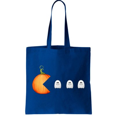 Funny Halloween Pumpkin Eating Ghost Mask Gift Tote Bag