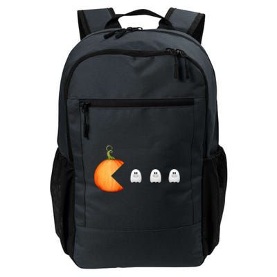 Funny Halloween Pumpkin Eating Ghost Mask Gift Daily Commute Backpack