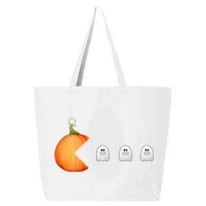 Funny Halloween Pumpkin Eating Ghost Mask Gift 25L Jumbo Tote