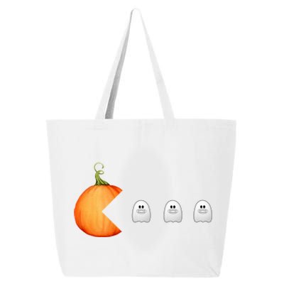 Funny Halloween Pumpkin Eating Ghost Mask Gift 25L Jumbo Tote