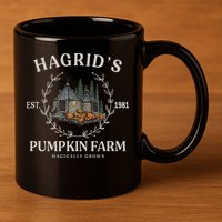 Fall Hagrids Pumpkin Farm Patch Autumn Pumpkin Garden 11oz C Handle Ceramic Mug