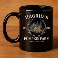 Fall Hagrids Pumpkin Farm Patch Autumn Pumpkin Garden 11oz C Handle Ceramic Mug